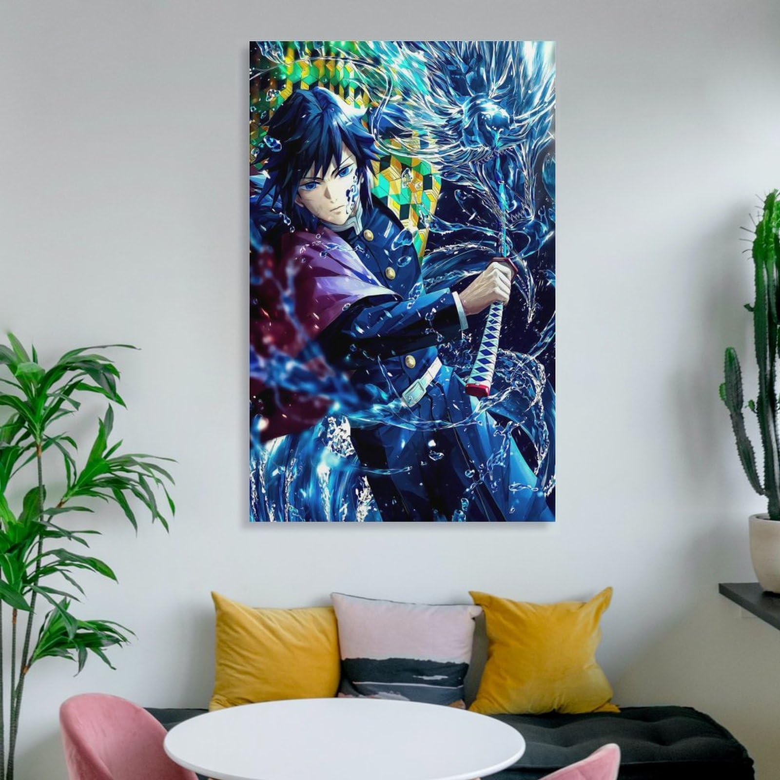 na❤︎giyu様 リクエストページ ② Tomioka Giyu Poster Artworks Canvas Poster Room Aesthetic Wall Art